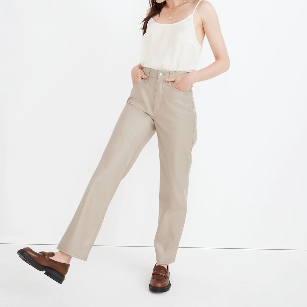 Madewell The Perfect Vintage Straight Jean: Faux Leather Edition